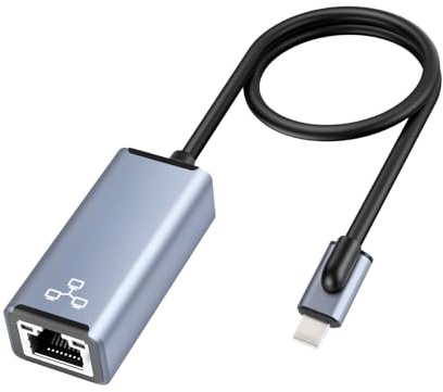 Adaptador Lightning a Ethernet [certificado MFI] Adaptador de red Lightning a RJ45 Ethernet LAN con puerto de carga