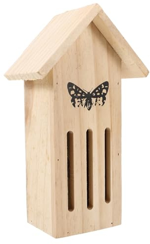 SOLUSTRE Hängendes Schmetterlingshaus für Garten mit Natürlichem Material und Sicherem Lebensraum für Schmetterlinge im Freien als Dekorative Futterstation