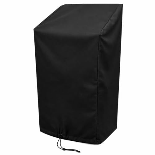 HBCOLLECTION Schutzhülle für Gartenstühle oder -Sessel (einzeln oder gestapelt), Größe L, Premiumqualität, Polyester, Schwarz (XL)