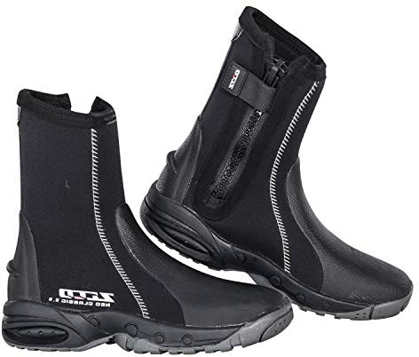 ZCCO Stivali da immersione in neoprene 5mm - Suola in gomma antiscivolo per subacquea e snorkeling - Nero, Ideale per sport acquatici (IT, Testo, 3XL, Regular, Regular, nero)