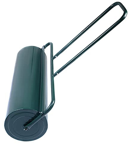 RELAX4LIFE Rouleau à Gazon avec Réservoire pour Le Jardin, Construction en Acier avec Pare-Boue, Volume de Remplissage de Sable ou l’Eau : 63 L, Ø30 CM, Largeur 90 CM, Hauteur : 114 CM, Noir