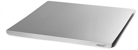 Gi.Metal Schneidebrett zum Kneten aus Edelstahl mit rutschfester Matte – Schneidebrett für Küche und Arbeitsplatte für Küche, Mehrzweck, 49 x 47 cm, Falten 2 cm