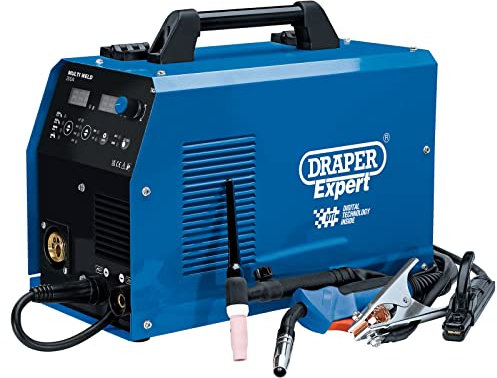 Draper 70043 3-in-1 200A Multi Process Welder, Blue and Black