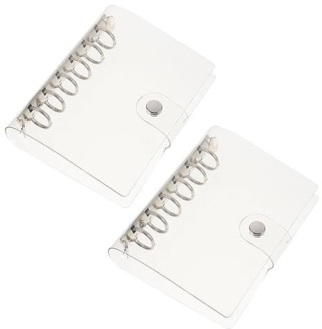 STOBOK 2stücke Transparent Loseblattbinder Notebook Tagebuch Innere Kern Pvc Abdeckung Notizbuchhülle