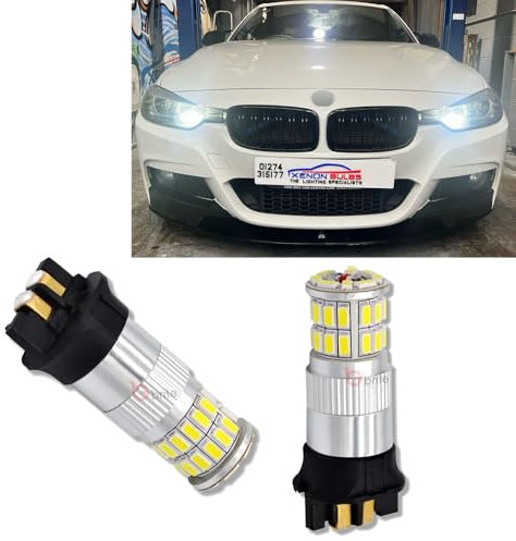 GBrite - 2x PW24W 36 SMD LED Canbus Bulbs Daytime Running Lights DRL White Super Bright and Without Errors Compatible with F30 F31 CC MK7 GTD