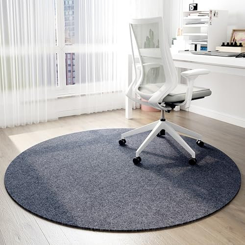 Bodenschutzmatte, runde Bürostuhl-Unterlage, rutschfeste Schreibtischstuhlmatte für Hartholzböden, Stuhlrollmatte, Stuhl, Teppich, Computerstuhl, Teppich für Heimbüro (100 x 100 cm)