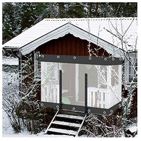 MYJIO Rideaux D'extérieur Rideaux de Gazebo de Jardin avec Fermeture Éclair Rideaux de Porte de Garage pour Pergola en Bois, Bateaux, Pavillons(2.4x3m/7.87x9.84ft)