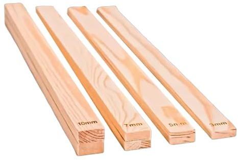 8Pcs Pottery Teaching Rolling Mud Stick Guide 3/5/7/10MM Rolling Pin Guides Wood Rolling Pin Guides Sticks Set