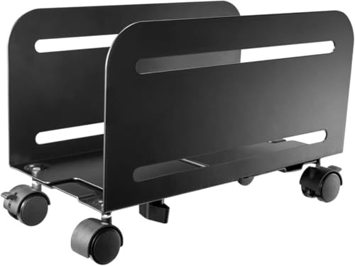 SIMPLETEK - Stand per Tower Supporto PC Fisso Assemblato con Ruote Carrello Regolabile Desktop EW1291