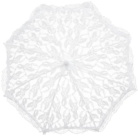 LIFKOME Ombrello in Pizzo Parasole Sposa Decorazione Matrimonio Ombrello in Pizzo Artigianato