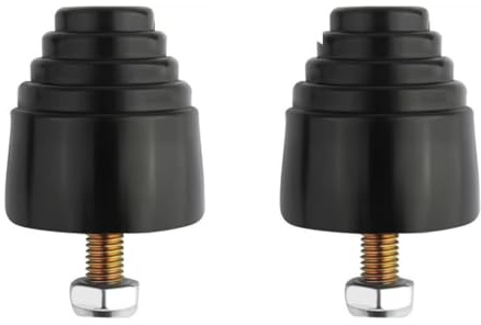 Nicear Kit de 2 topes de suspensión con tuercas, de goma universales, accesorios fiables para la mayoría de coches, camiones y vehículos todoterreno.