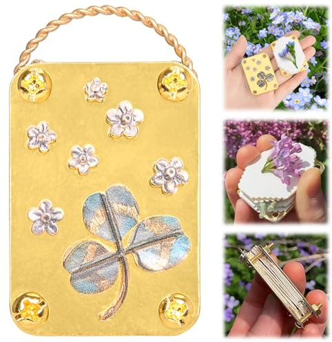 xinrongda Micro Flower Press, Miniature Flowers Press Kit, Flower Press for Adults, Plants Art & Crafts Metal Flowers Pressing, DIY Pressed Plant Preservation Kit for Arts and Crafts Lovers Gifts