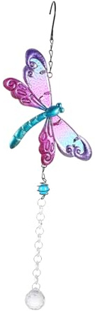 Gadpiparty Crystal Dragonfly Pull Chain Extender for Ceiling Fan Light Durable Garden Hanging Decoration Indoor Outdoor Use Fits Ceiling Lights and Fans Adds Elegant Charm Random Color