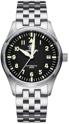ADDIESDIVE automatikuhren Herren leuchtendanaloge Uhr automatik NH35A/8215 Mechanische Uhren Edelstahl Uhr
