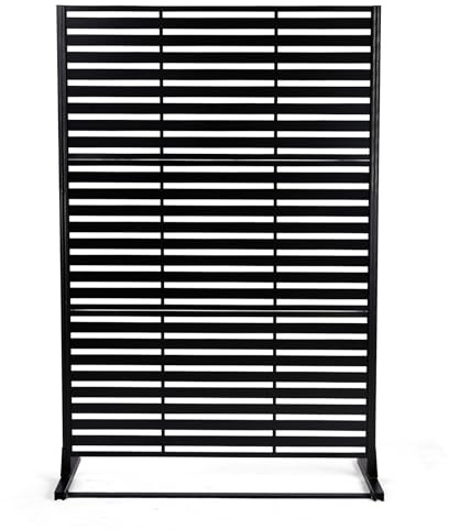 VINGLI Metal Privacy Screen for Outdoor, 72 x 49 Freestanding Privacy Fence Panels, Decorative Room Divider for Patio, Deck, Balcony, Pool