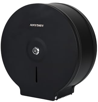anydry 5182 Paper Towel Stainless Steel Dispenser Commercial Hand Tower Dispenser Wall Mounted Suitable for Roll paper (Black)