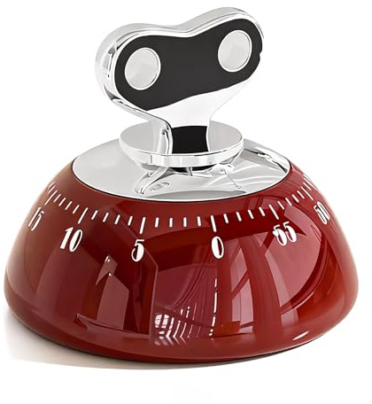 Colexy Eieruhr Mechanisch, Eieruhr Magnetisch, Eieruhrs mit Magnet, Kitchen Timer Mechanisch, Kurzzeitwecker Küche Magnetisch, Rot, 60-Minuten-Countdown-Timer