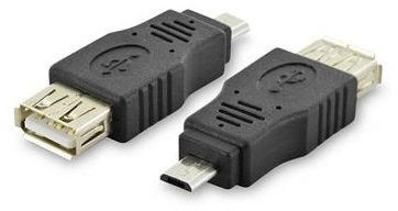 CABLEPELADO Adaptador USB 2.0 Hembra a Micro USB Tipo B Macho Negro