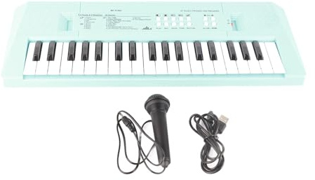BF-3738C 37 Tasten Tastatur E-Piano mit Mikrofon und musikalischer Tastatur und Spielzeuggeschenk für Anfänger, Kinder und Studenten(Blau)Elektronisches Klavier