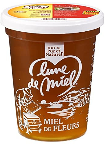LUNE DE MIEL - Miel De Fleurs Plastique 1 Kg - Lot De 3 - Offre Special