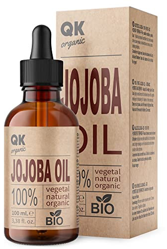 JOJOBA Oil 100% Pure Organic Vegan - 100 ml - for Body, Face, Hair, Nails, Beard - Anti-wrinkle and Anti-acne - BIO - Cold Pressed