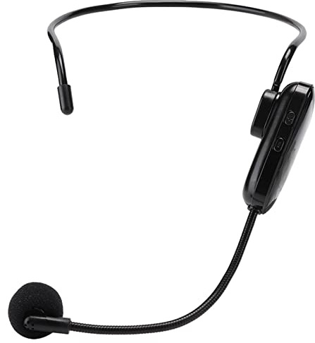 Head-Wear-Mikrofon, professionelles Head-Wear-Mikrofon UHF-Funkmikrofon für Sprachverstärker Computer mit 3,5 mm/6,5 mm Adapter für Reiseleiter, Tainer