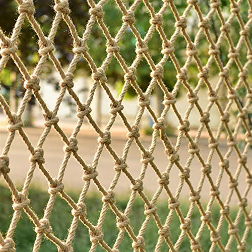 ZGQSW Kletternetz für Kinder, Hanfseilnetz, Anti-Fall-Netz, Innenweben, Deckendekoration, Gitter für Treppen, Outdoor, Terrassen, Balkon, Dekoration (2 x 10 m)