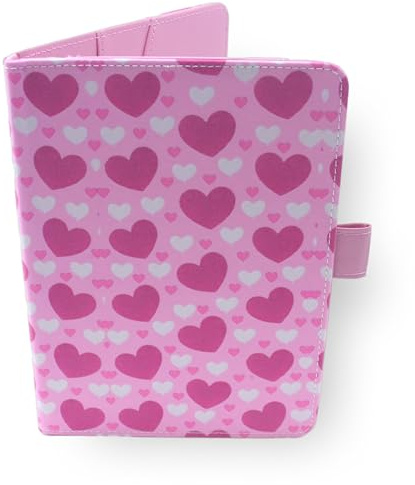 Protège Carnet De Santé Pour Bébé – Motif coeur – Format A5 15x21 cm – Rabats Pour Ranger Les Ordonnances