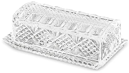 utensilios de cocina, Mantequillera de Vidrio con Tapa - 100% Apto for Alimentos - Bandeja for Servir Mantequilla - Fácil de Usar - Recipiente for Mantequilla - Apto for Lavavajillas - Recipiente for