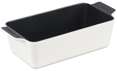 Le Creuset Sartén de hierro fundido esmaltado, 2 cuartos de galón, color blanco