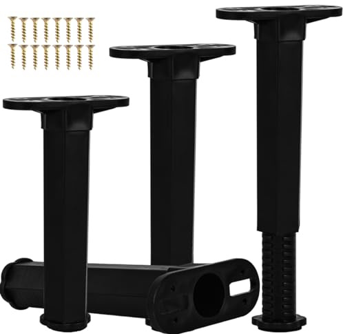 Btowin VCF 4.8-7.2 Inch Adjustable Furniture Legs, 4Pcs Bed Frame Center Support Feet T-Shaped Heavy Duty Plastic Adjustable Height Replacement Feet for Bed Couch Sofa Coffee Table Chair