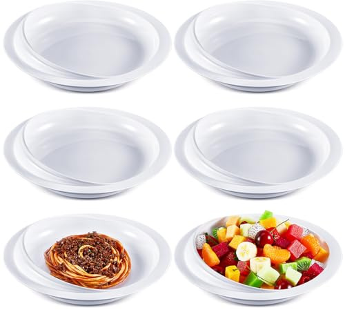 Hushee 6 Pcs 9.2 Spill Proof Scoop Plate, Dish for Disabled, Elderly Adults, and Handicapped with Special Needs Adaptive Utensils Gadgets from Parkinsons, Blind People, Dementia, Stroke