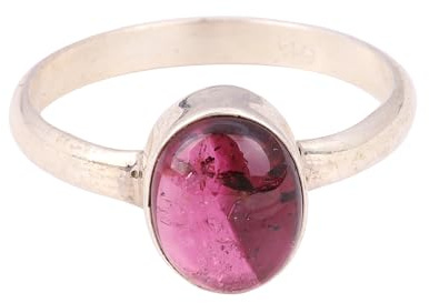 Meadows Rosa Turmalin Ring, 925er Sterlingsilber, handgefertigt für Damen