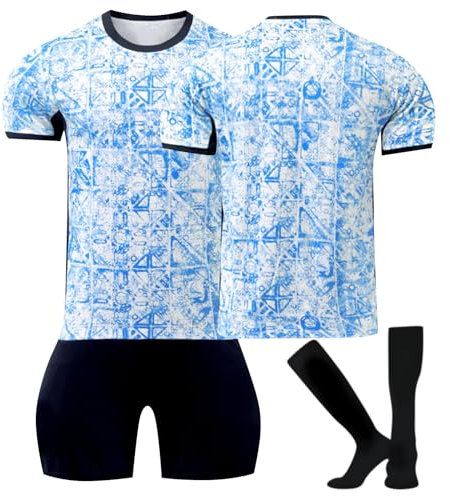 Nr.7 Fußball Trikot, 24 Neue Hause/Auswärts Fußball Trikot Kinder Erwachsener, Fussball Trikots Shorts und Socken Anzug Jungen Herren