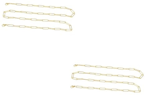 VALICLUD 2 Stk Optische Kette Schmuck Lanyards zur Gesichtsbedeckung Kette zum Aufhängen der Maske halter für masken halterung für masken schnapsgläser goldene Brillenkette Rostfreier Stahl