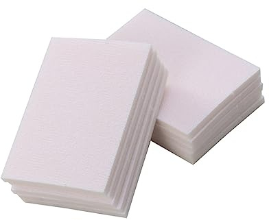 Homoyoyo Bloc de Broyage Matériau Corindon et Éponge en Éponge Beige 10 Pcs Utilisation Humide et Sèche avec Papier Abrasif 2000 Mailles, Taille Découpable