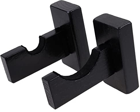 NULYLU 2 Pair Baseball Bat Display Holder Horizontal Wooden Display Rack for Baseball Bat Hidden Screw Wall Mount with Keyhole Design for Home Decoration and Collectors