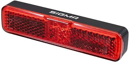 SIGMA EOX RL Luz Trasera Bicicleta con y sin Luz de Freno para Portaequipajes – Luces Bici para Eléctrica Resistente Al Agua IP44 – Bontrager con Reflector y Alta Visibilidad