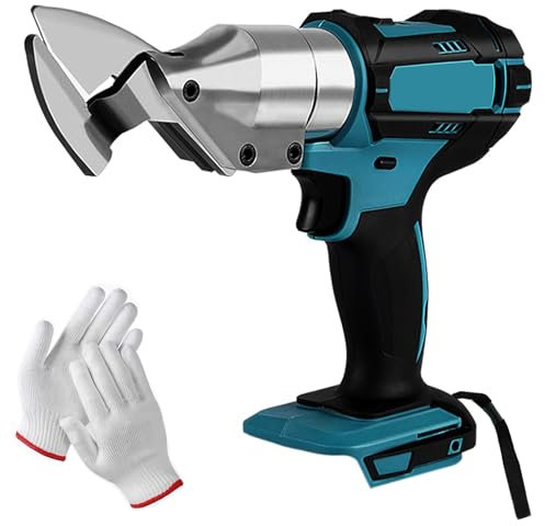 Akku Blechschere kompatibel mit Makita 18V Akku, 360° Drehbarer Kopf, Bürstenlose Elektro Metallschere, Blechschere Elektrisch Akku Schere für Bleche, Teppiche, Stoff, Leder (Ohne Akku)