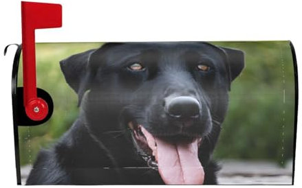 Rottweiler Wallpaper Print Mailbox Cover Durable Oxford Cloth for American Standard & Large Size Mailboxes