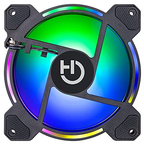 VoltShine Ventilateur Gaming 120 mm ARGB, 9 pales, éclairage personnalisable, faible bruit, idéal pour le refroidissement et l'amélioration esthétique du PC.