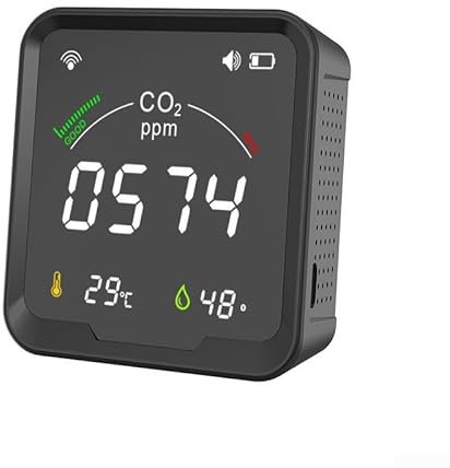 Rilevatore portatile di anidride carbonica, misurazione accurata di temperatura e umidità, ricarica USB, ampia applicazione (con WiFi)