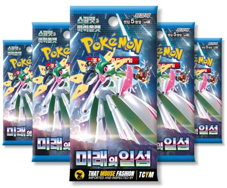 That Mouse Fashion Paradox Rift Future Flash Korean 5 Booster Packs | TCYM Authenticated | Korean Pokemon Cards | Pokemon Paradox Rift Booster Packs Pokémon Scarlet and Violet |