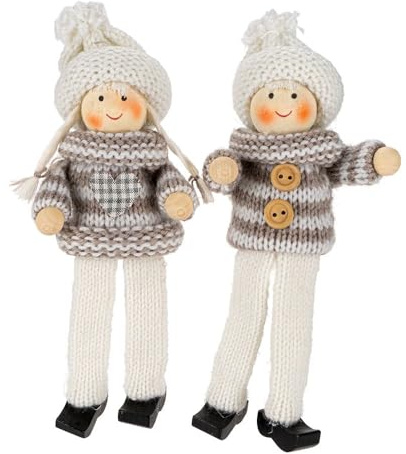 Ideen mit Herz | Deko-Figur | Weihnachten | Winter | Holzfigürchen | Holzpüppchen | Weihnachtsdeko | Baumschmuck | Anhänger | Kantenhocker | Winter-Püppchen (Amelie 6)