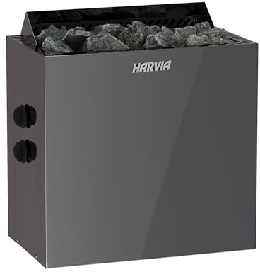 Harvia Qubic BlackSteel BQ90 9 kW finnischer Saunaofen mit integrierte Steuerung