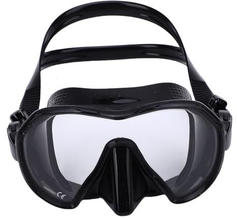Yechiry Masque de Plongée, Lunettes de Natation en Verre Trempé avec Protège-Nez Souple et Bandeau Réglable, Vision Claire à 180°, Conception Antidérapante, pour Femmes et Hommes