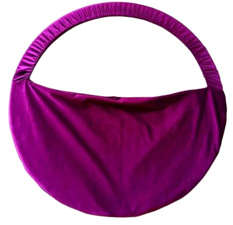 Jiuvaso Borsa per Esercizi con Cerchio, Borsa per riporre Cerchi da Fitness, Porta-Attrezzi da Ginnastica Portatile, Organizer per spettacoli di Gioco, L Purple