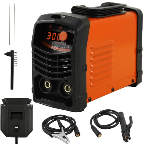 ARC Welder 220V Kit, 300A Portable Welding Machine 2 in 1 IGBT Stick Welder Inverter Welder Machine with Digital Display for Home Repair DIY for Welders