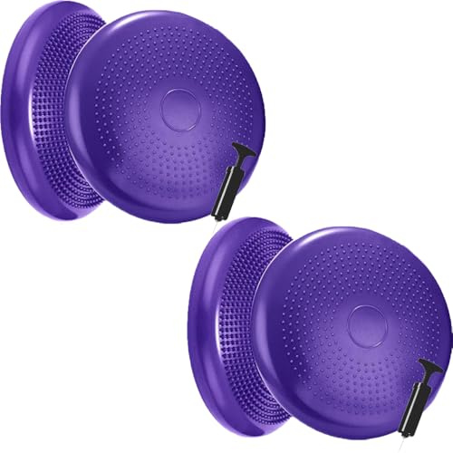 Erwachsene Balancekissen Ballsitzkissen mit Luftpumpe, Durchmesser 33cm Balance Training Yoga Matte Massage Board Physiokissen für Core, Koordination, Fitness Rückentraining Pad