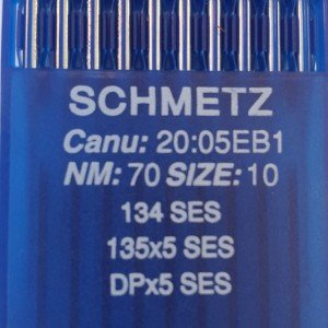 Schmetz Industrienähmaschinennadeln, 134 SES Kugelspitze/Jersey, 70/10 (Packung mit 10 Stück) + Nadeleinfädler (3 Packungen zum Preis von 2)